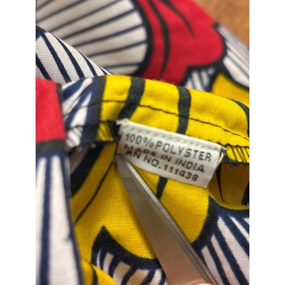 Apogee Womens Floral Off-Shoulder Dress 2X Yellow/Red/White - Picture 6 of 7